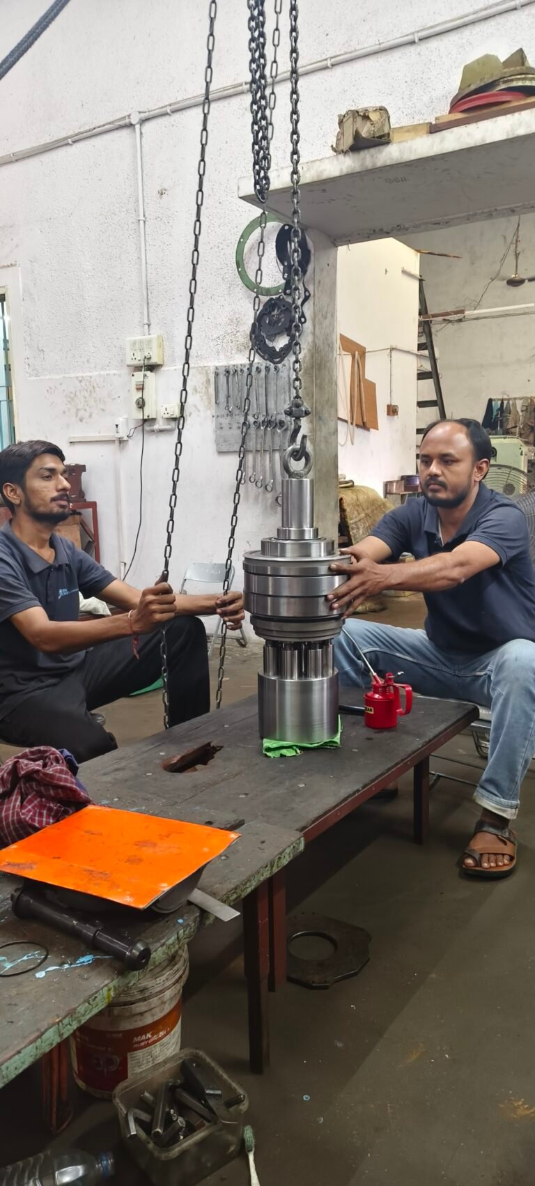 Inside the workshop